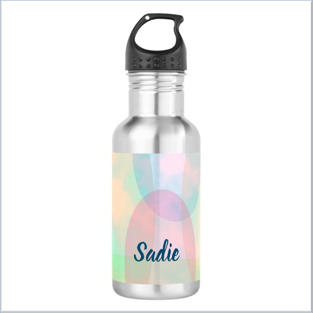 Botella De Agua Resumen de bonito Pastel Dreamy Ellipses (Bookmark my store!
https://www.zazzle.com/store/capricepetit/products)