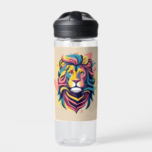 Botella De Agua Resumen de Lion Head Art