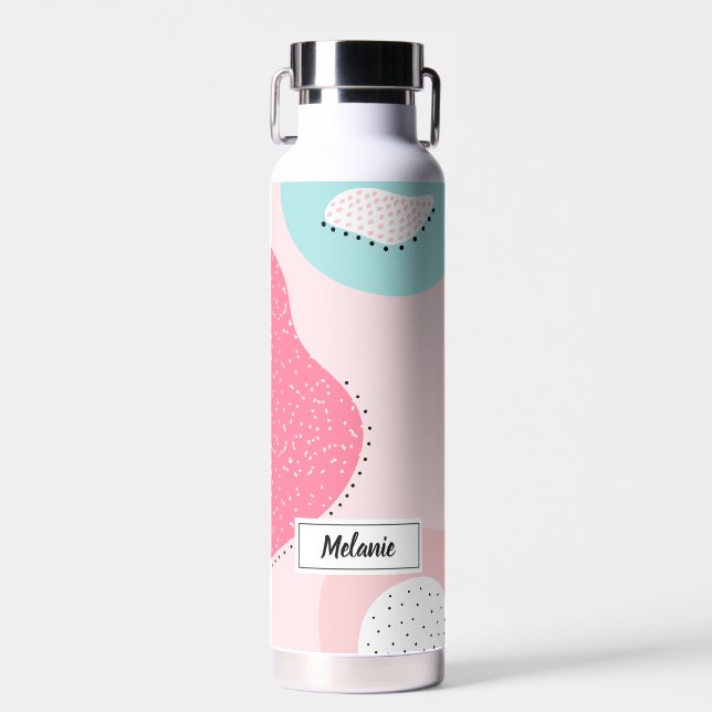 Botella De Agua Resumen de pastel moderno de moda personalizado (Delantero)