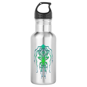 Botella De Agua Resumen del diseño del tatuaje del calamar tribal 