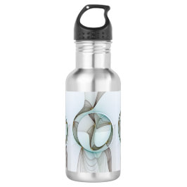 Botella De Agua Resumen Elegancia dorada turquesa moderna