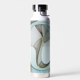 Botella De Agua Resumen Elegancia dorada turquesa moderna
