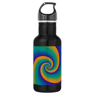 Botella De Agua Resumen Espirales de fondo suave V