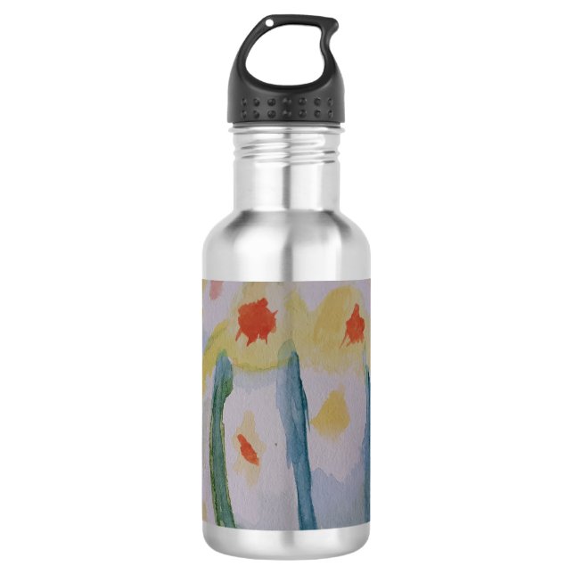 Botella De Agua Resumen Frasco de agua de Daffodils (Anverso)