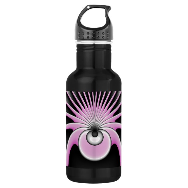 Botella De Agua Resumen moderno Patrón de arte radical loco (Anverso)