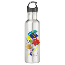 Botella De Agua Resumen Paint Splatter Art Modern Guay.ai