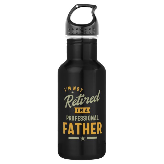 Botella De Agua Retirada de padre profesional masculino (Anverso)
