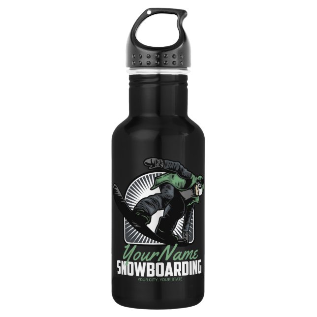 Botella De Agua Retirada personalizada de snowboard (Anverso)