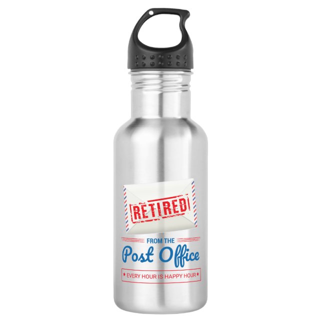 Botella De Agua Retiro de trabajador postal Mailman Funny (Anverso)