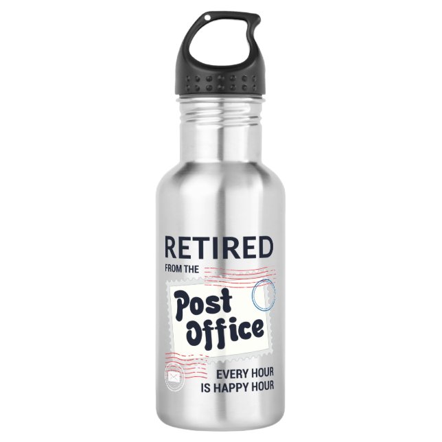 Botella De Agua Retiro de trabajador postal Mailman Funny (Anverso)