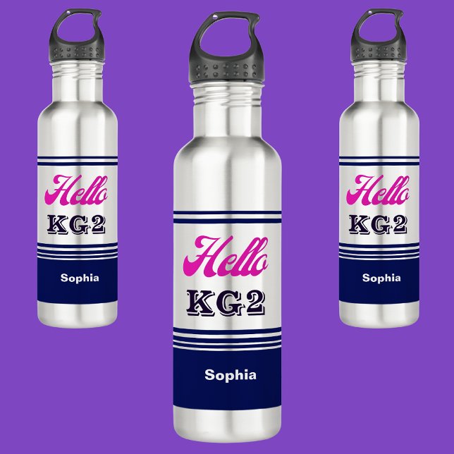 Botella De Agua Retorno Personalizado A La Escuela Hola KG2 (Subido por el creador)