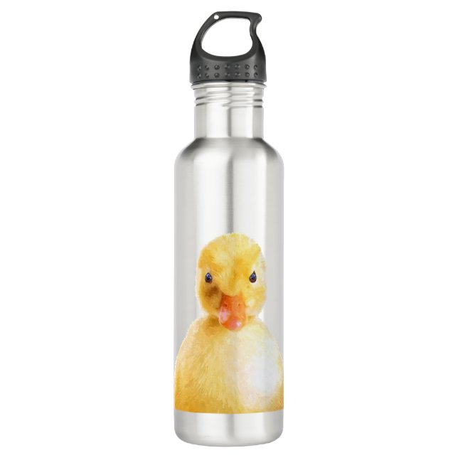 Botella De Agua Retrato Cute Duckling (Anverso)