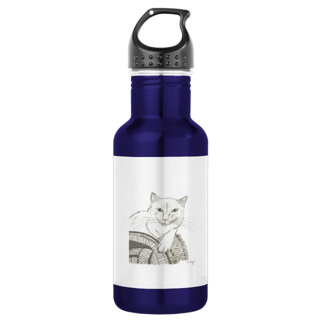 Botella De Agua Retrato de Cat Ragdoll (Anverso)