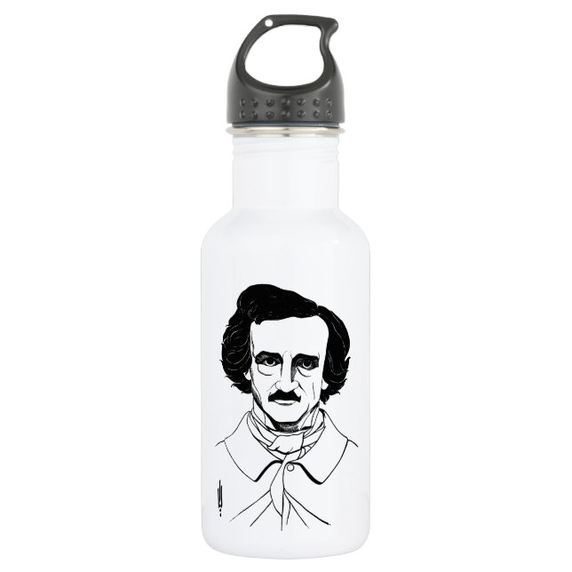 Botella De Agua Retrato de Edgar Allan Poe (Anverso)