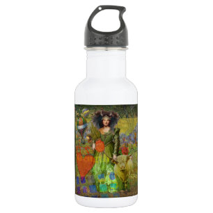 Botella De Agua Retrato de mujer clásica Tauro vintage arte gótico