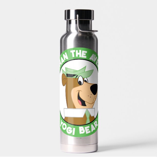 Botella De Agua Retrato sonriente del oso de Yogi (Izquierdo)
