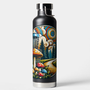Botella De Agua Retro Disk Golf Psychedelic Ai Art