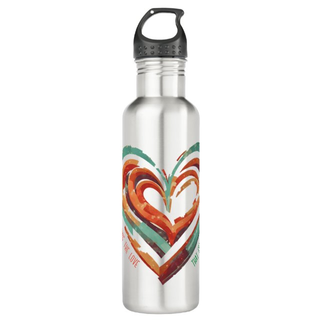 Botella De Agua Retro en forma de corazón (Anverso)