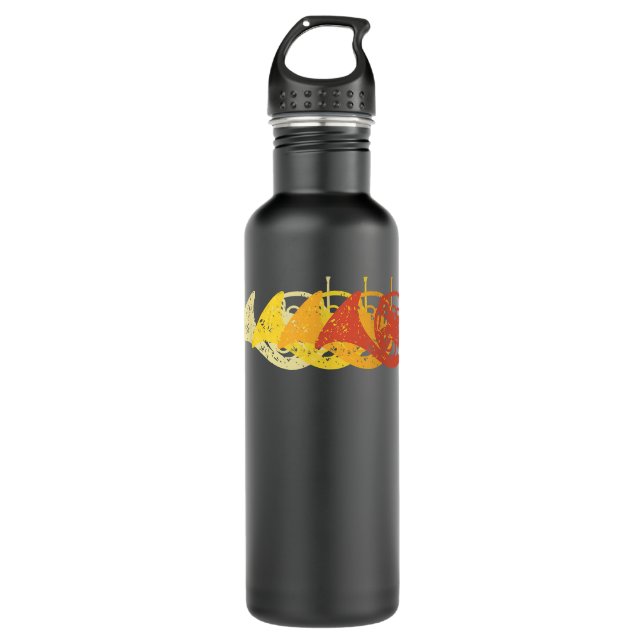 Botella De Agua Retro French Horn Player Hornist Brass Instrument  (Anverso)