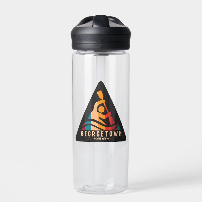 Botella De Agua Retro Georgetown Kayaking (Delante)