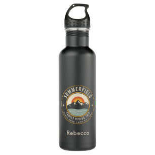 Botella De Agua Retro Mountains Familia Senderismo Personalizado c