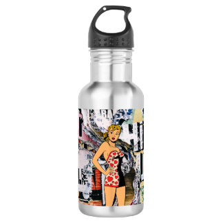 Botella De Agua Retro Pin-Up Street Pop Bottle