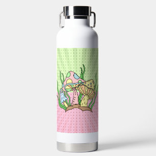 Botella de agua Retro Pop Art Mushrooms
