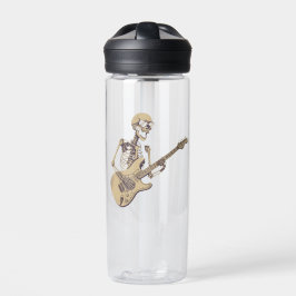 Botella De Agua Retro Rock Skeleton Guitar Graphic