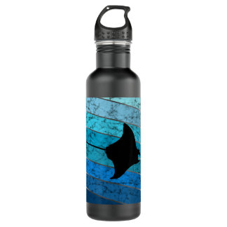 Botella De Agua Retro Stingray Vintage Ocean Water Animal Manta Ra