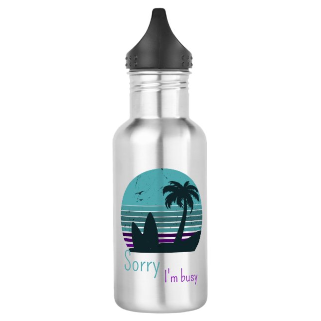 Botella De Agua Retro Sunset - Lo siento, estoy ocupado (Izquierda)