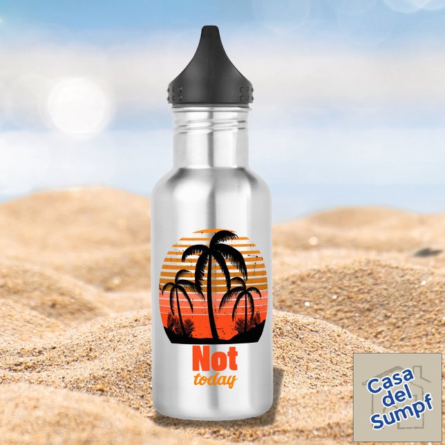 Botella De Agua Retro Sunset - No hoy (Subido por el creador)