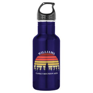 Botella De Agua Reunión de la familia de la selva del atardecer de