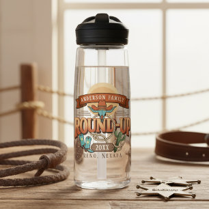 Botella De Agua Reunión Familiar Western Round-Up ID1318