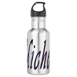 Botella de agua reutilizable Micheal, nombre, logo