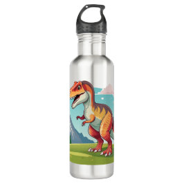 Botella De Agua Rex de dinosaurio T con montaña