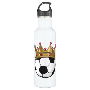 Botella De Agua Rey de la Corona de Fútbol