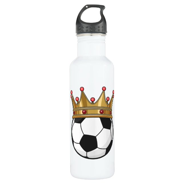 Botella De Agua Rey de la Corona de Fútbol (Anverso)