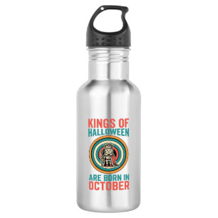 Botella De Agua Reyes De Halloween Cumpleaños De Octubre Camiseta 