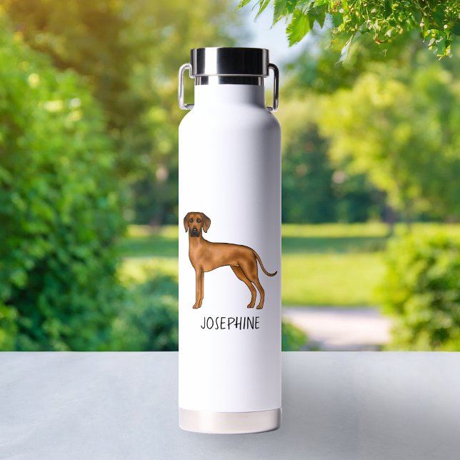 Botella De Agua Rhodesian Ridgeback Perro León Africano Lindo Y No (Subido por el creador)