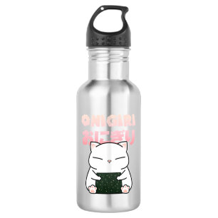 Botella De Agua Rice Ball Sushi Cat