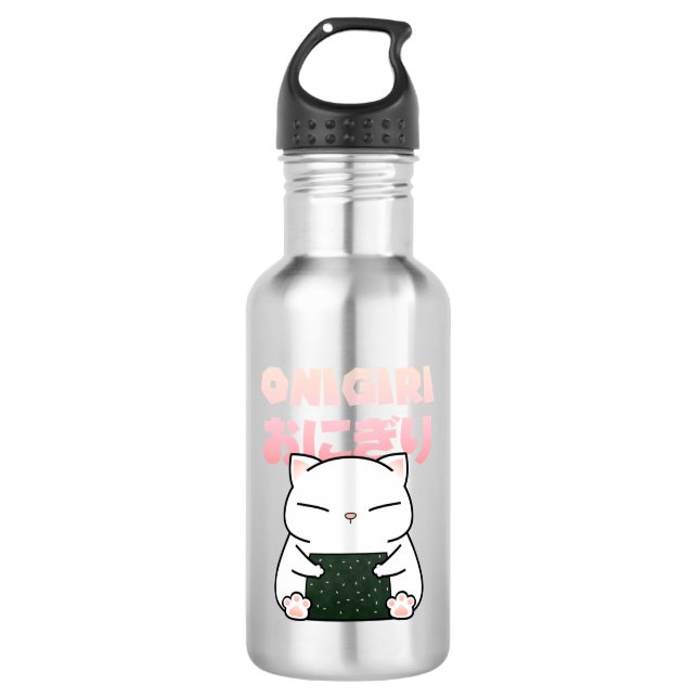 Botella De Agua Rice Ball Sushi Cat (Anverso)