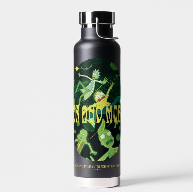 Botella De Agua Rick y Morty Falling Citation Badge (Izquierdo)