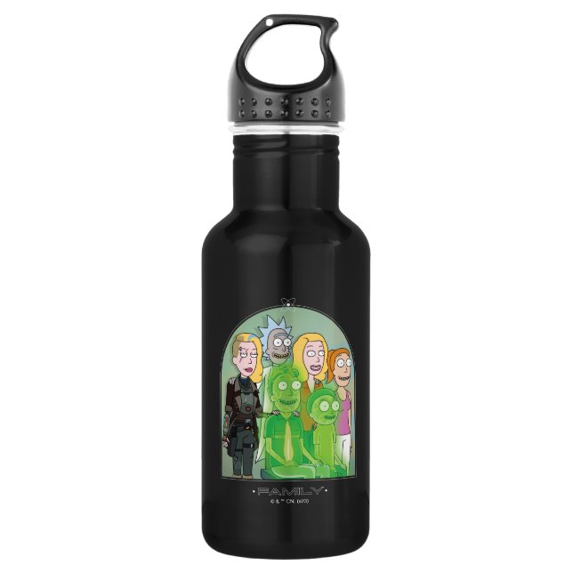 Botella De Agua Rick y Morty Family Graphic (Anverso)