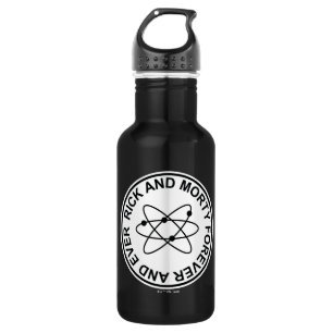 Botella De Agua Rick y Morty para siempre y siempre atómico Badge