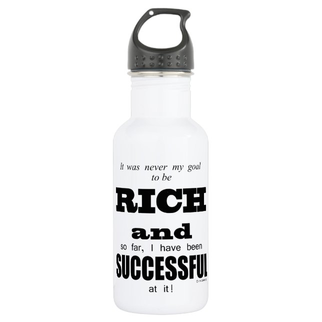 Botella De Agua Rico Y Exitoso (Anverso)