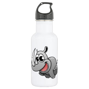 Botella De Agua Rinoceronte del dibujo animado