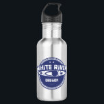 Botella De Agua Río Blanco Oregon Kayak<br><div class="desc">El río White Wild and Scenic, que se originó en las laderas orientales del monte Hood de Oregón, en el glaciar del río Blanco, fluye a unos 70 km a través de dos zonas silvestres antes de converger con el río Deschutes Wild y Scenic, a cinco millas al norte del...</div>