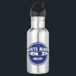 Botella De Agua Río Blanco Oregon Kayak<br><div class="desc">El río White Wild and Scenic, que se originó en las laderas orientales del monte Hood de Oregón, en el glaciar del río Blanco, fluye a unos 70 km a través de dos zonas silvestres antes de converger con el río Deschutes Wild y Scenic, a cinco millas al norte del...</div>