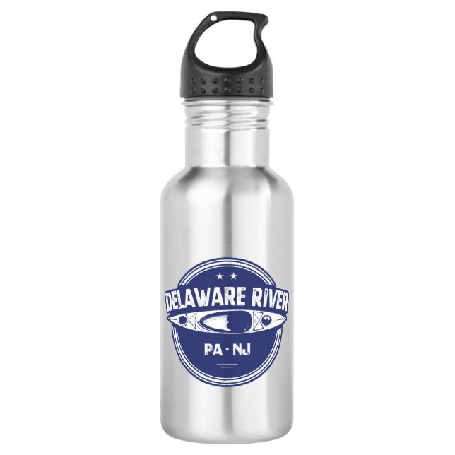 Botella De Agua Río Kayak de Delaware (Anverso)