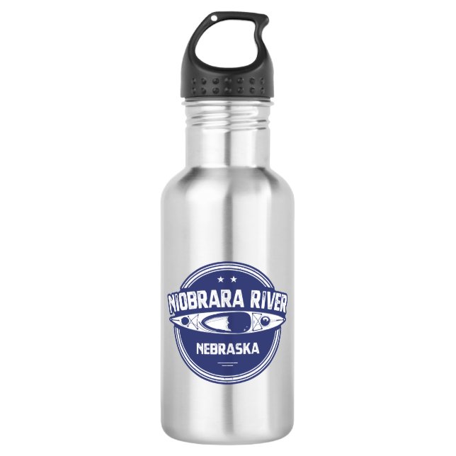 Botella De Agua Río Niobrara Nebraska Kayak (Anverso)